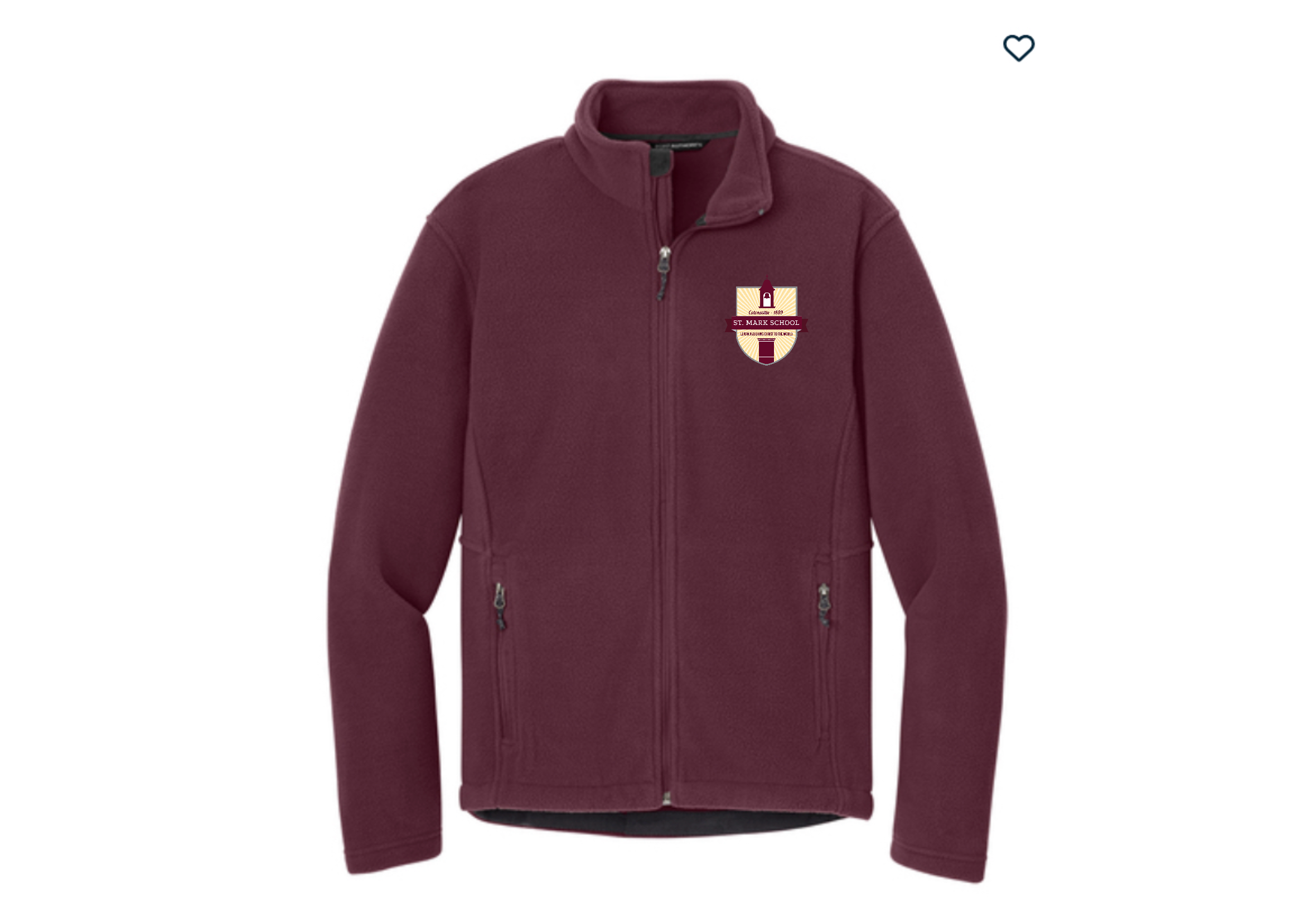 Embroidered Fleece Jacket, full zip